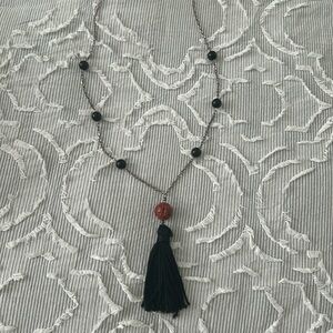 Sterling silver tassel necklace